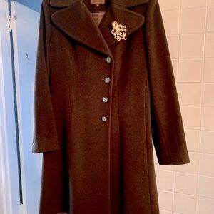 Brown Wool, Cashmere, Alpaca, Coat, Cole Haan